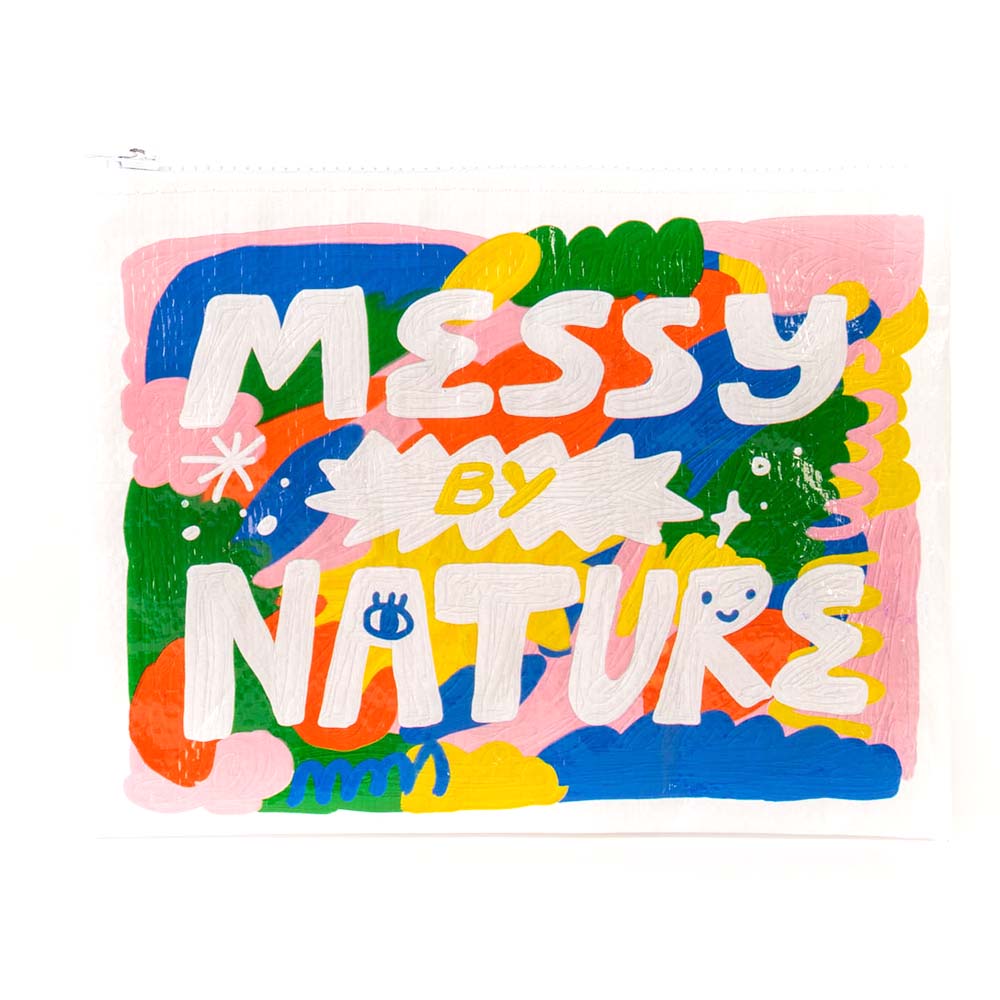 BlueQ, Zipper Pouch, Messy By Nature, 7.25"x9.5"